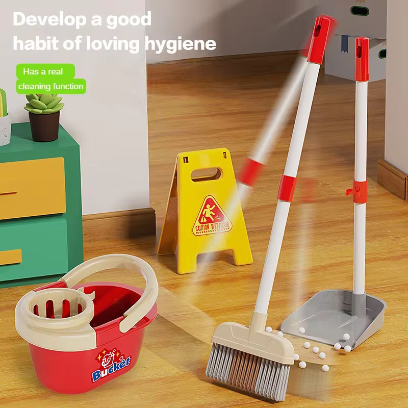 Kids Outdoor Broom - Speelgoed voor rollenspel Kinderen Gesimuleerde Schoonmaakgereedschappen
