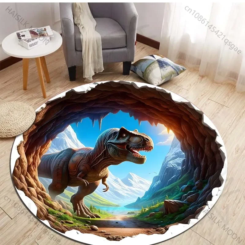 HD 3D Dinosaurus Print Ronde T - Kids Outdoor Area recensie en prijs